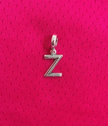 Berloque letra Z de Prata 925 legítima 