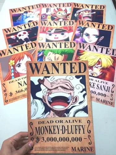 Pôster One Piece - Cartazes Procurados Recompensa Atualizada Luffy Zoro - NerdDog Store