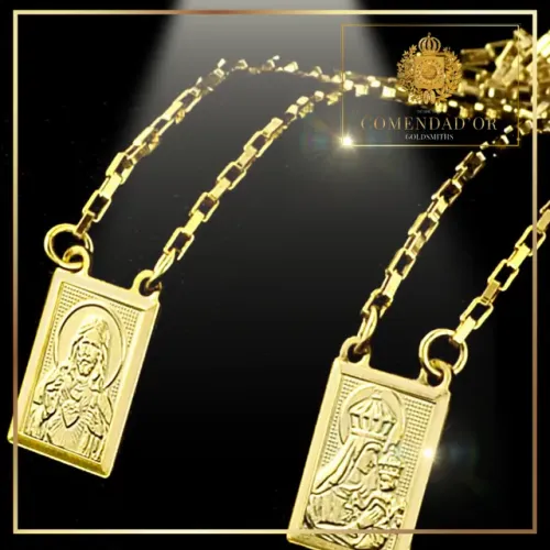 Escapulário de ouro, personalizado, de acordo com a sua devoção!