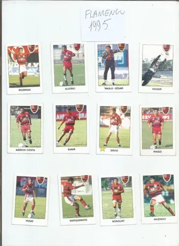 figurinhas flamengo varios anos campeonato brasileiro