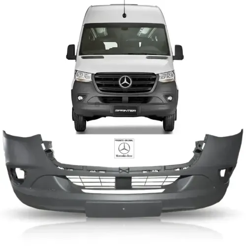 Parachoque Dianteiro Mercedes Benz Sprinter 2020 - Preto Texturizado - Original