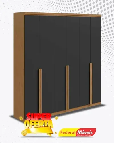 Guarda Roupa 100% MDF 6 Portas 4 Gavetas Super Lindo Fazemos Entrega