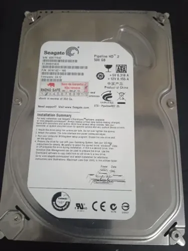 HD Seagate 500gb com defeito