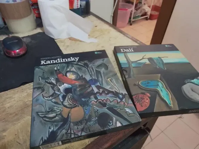 vendo 2 livros sobre grandes pintores capa dura semi novos