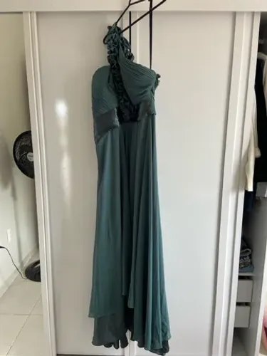 Vestido de festa verde seminovo 