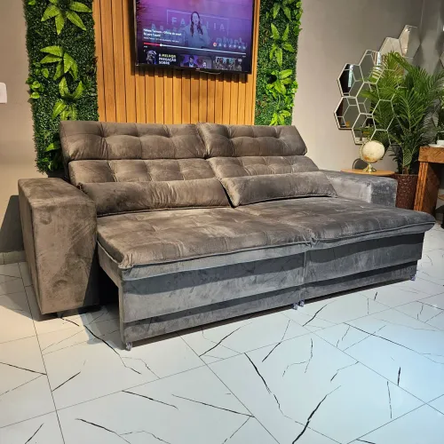 Super Sofá- Sofá novo- Sofá estofado Retrátil e reclinável