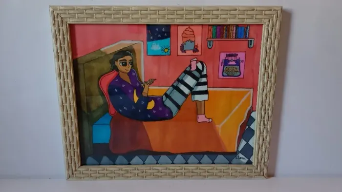 Quadro Momento Relax - 28,0 X 23,1 Cm Artista: Elora Suzaki