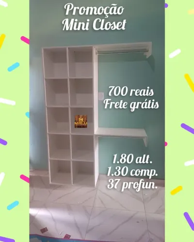 Mini Closet Promocional Branco com Frete Grátis
