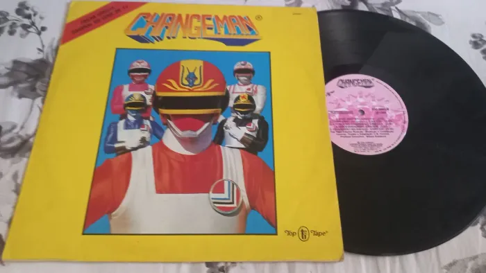 LP disco vinil Esquadrão relâmpago changeman toca disco radiola vitrola som antigo Jaspion