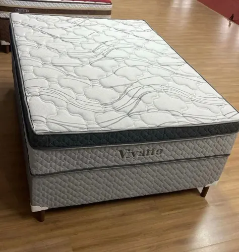 Base simples Casal + colchão Vivatto 32 cm molas ensacadas Paropas 