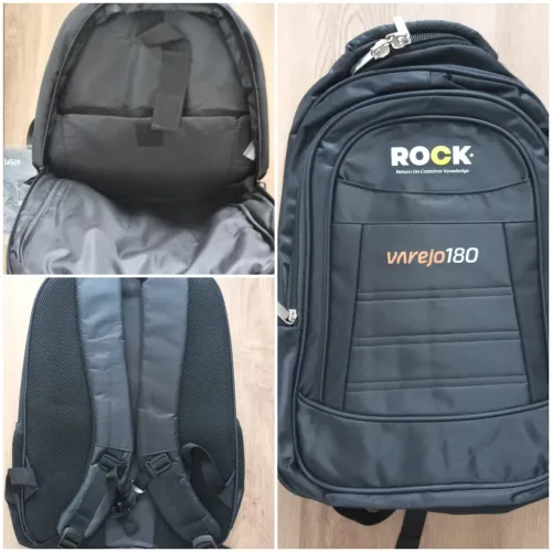Mochila Preta Rock Varejo 180