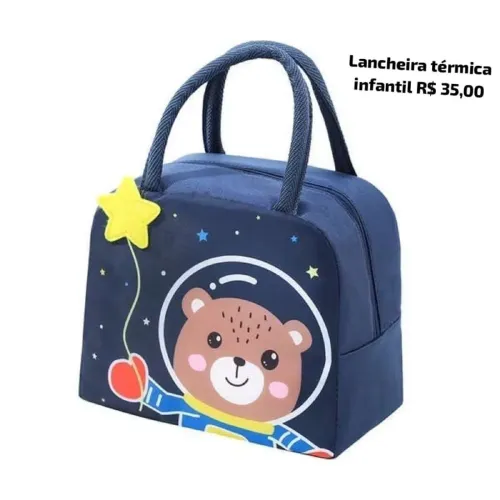 Lancheira térmica infantil Astronauta Ursinho