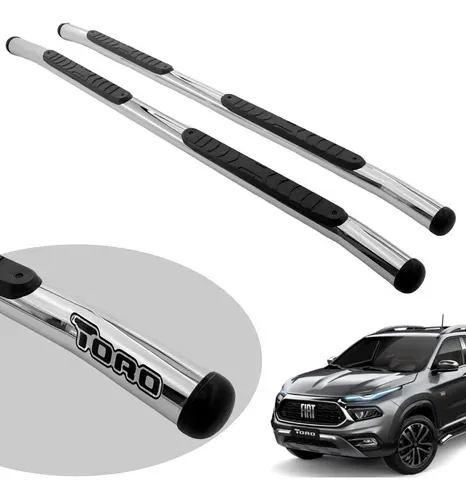 Estribo Cromado Fiat Toro 2017 18 2019 2020 2021 2022 Ranch