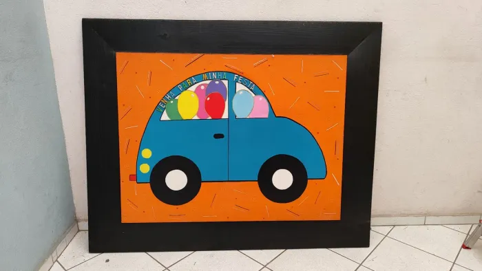 Quadro Decorativo Carro Festa Infantil