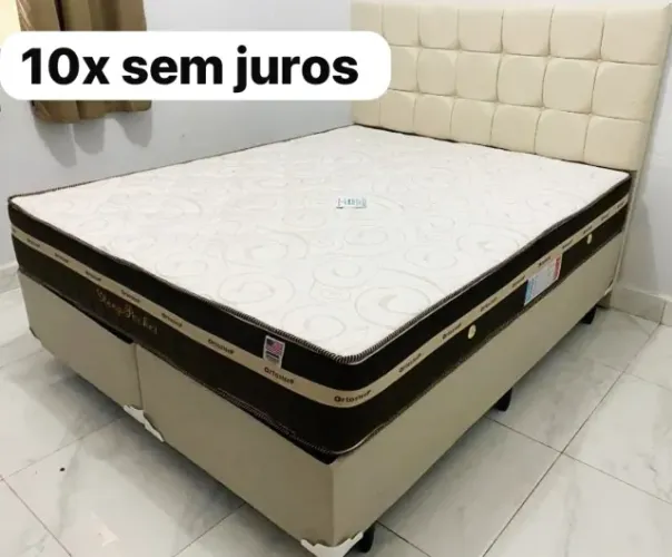 Cama box suporte e colchão molas 