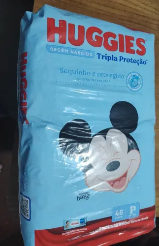Fralda Huggies Recém Nascido tripla proteção 46 fraldas P