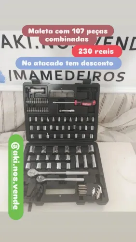Maleta de ferramentas com 107 peças
