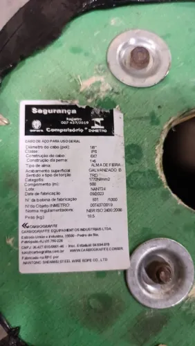 CABO DE AÇO GALVANIZADO 1/8 6X7 500M