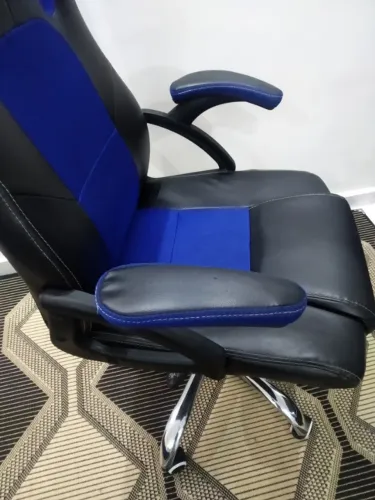 Cadeira Gamer Best Encosto Reclinável Azul - G500