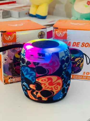 Caixa de Som Flip Caveira Colorida 10w top