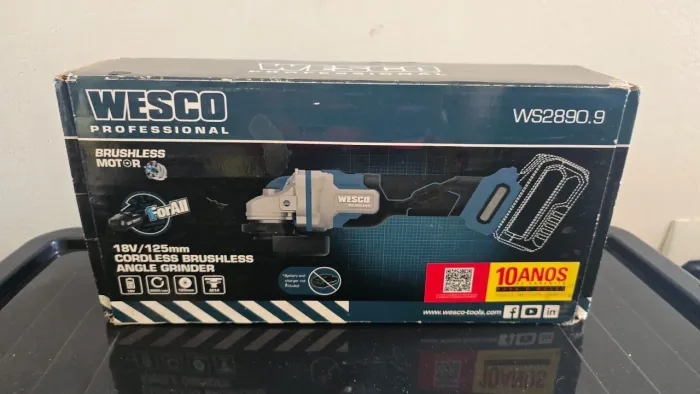 ESMERILHADEIRA 18V + BATERIA DE 4.0AH E CARREGADOR BIVOLT WS2890.9 WESCO