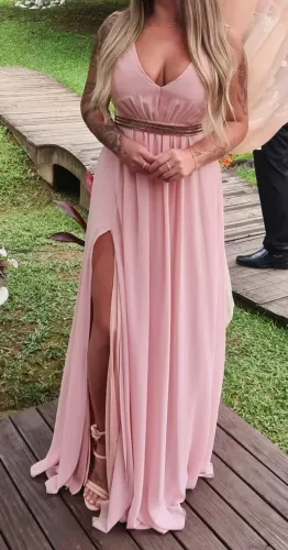 Vestido Longo Rosa para Festa
