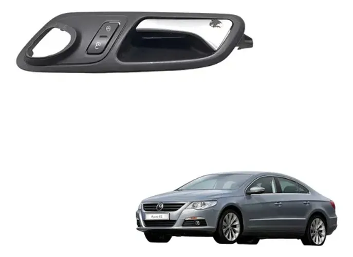 Maçaneta Interna Dianteira Esquerda Vw Passat Cc 2011 Preto Dianteira