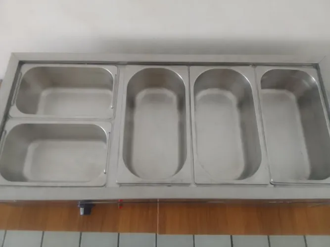 Banho Maria Industrial 5 Cubas tudo Aço Inox Elétrico