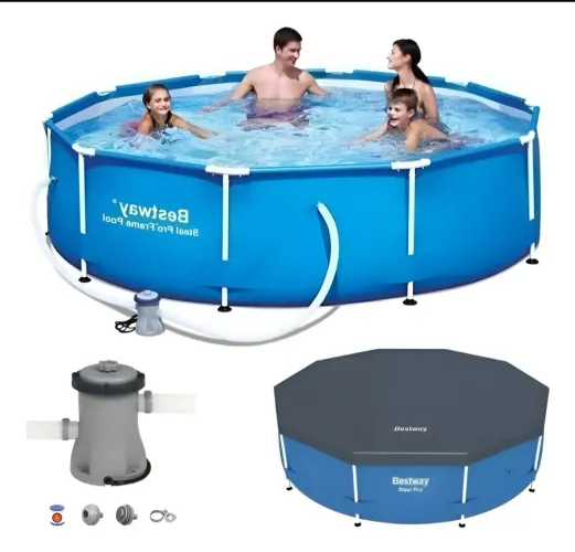 Piscina 6473 litros 3.66 metros Capa e Bomba completa