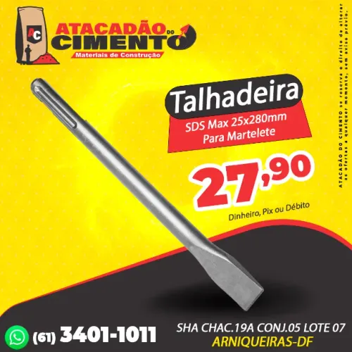 Talhadeira SDS Max 25x280mm Para Martelete