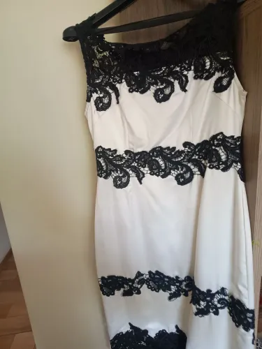 Vestido Target Original Gelo com Rendas pretas 
