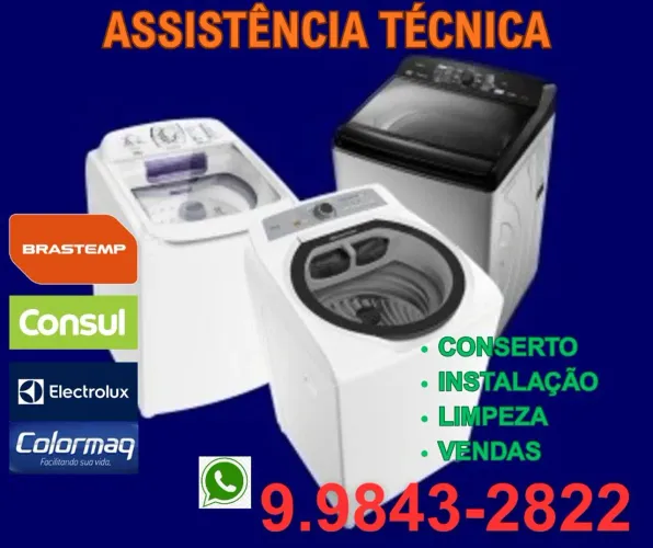 Assistência Técnica em Máquinas de Lavar Roupas Brastemp, Consul, Electrolux e Colormaq 