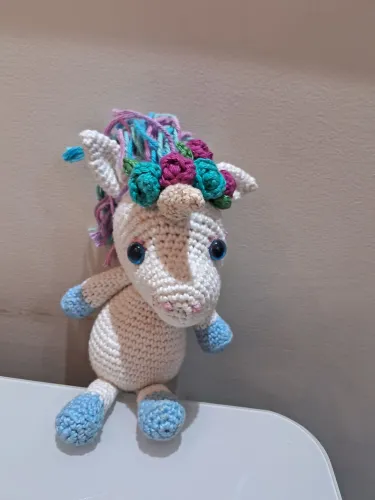 Boneco Unicórnio amigurumi