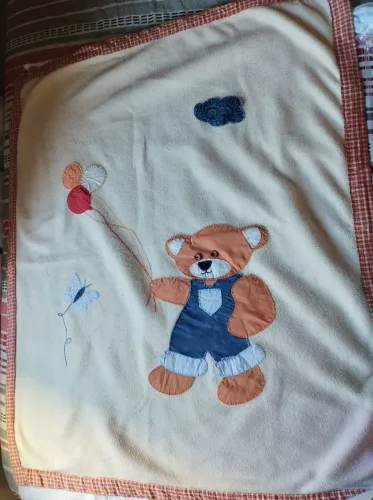 Cobertor de bebê com ursinho