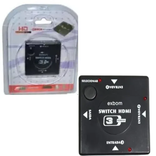 Switch HDMI 3 Portas Exbom
