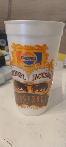 Copo Michael Jackson Branco pepsi