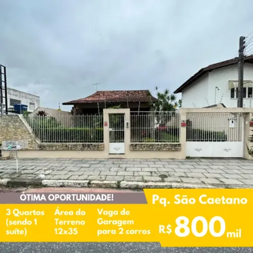 FIT - Casa Linear - Pq São Caetano - 3 Quartos (1 suíte) - 244m²
