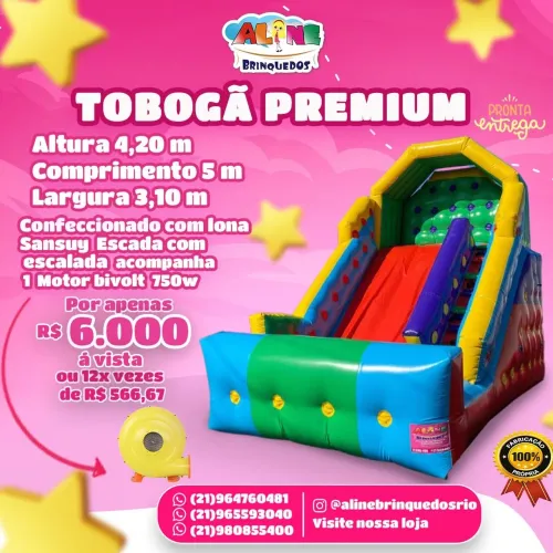 tobogã Premium 3.10 mais largo mais estabilidade