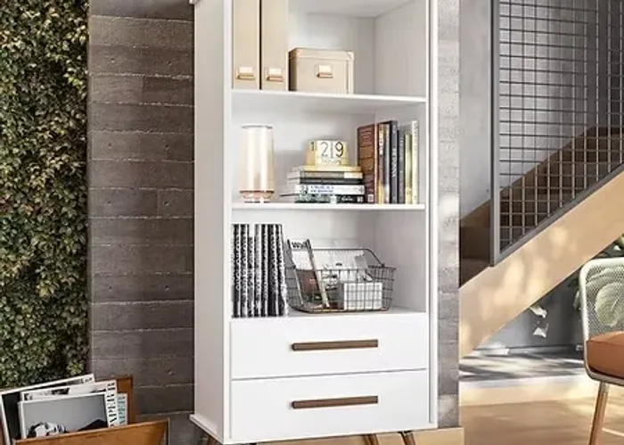 Estante Livreiro 3955 02 Gavetas Retrô - Entrega e Montagem GRATIS p/Fortaleza