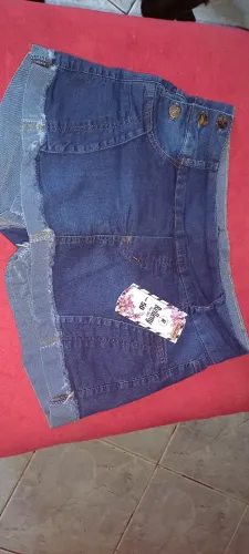 short saia novo jeans lycra veste 48...há mais modelos e tamanhos zap 11- *