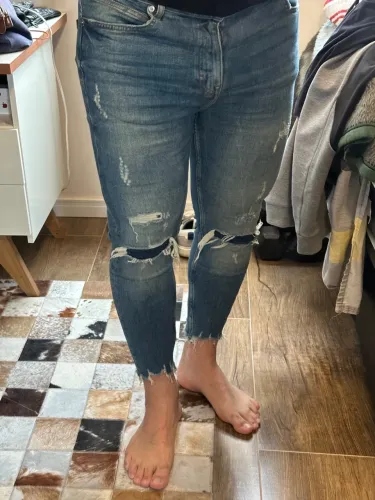 Calça Jeans Destroyed ZARA
