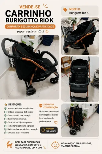 Carrinho bebê Burigotto rio 22