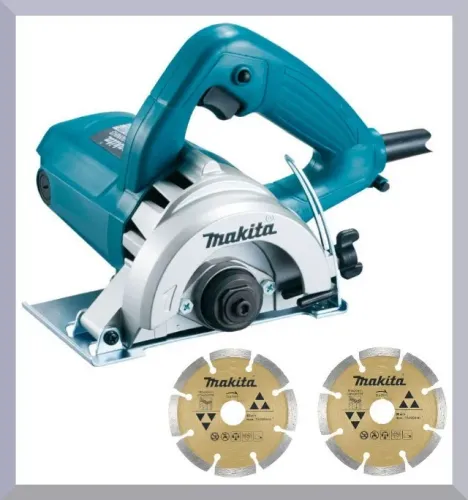 Serra mármore 4.3/8 pol 1.300w 220v com 2 discos makita 4100nh3zx2 Ultimas unidades