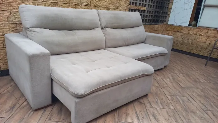 Entrego: Sofá Retrátil e Reclinável 2.70m By Dunelli Pilow top molas ensacadas usado 