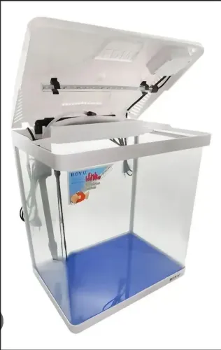 Aquário Boyu 33 litros EC 400 com bomba, mídias biológicas, luz de LED e filtro.