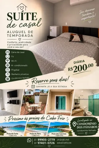 ALUGA-SE SUÍTE COMPLETA - CABO FRIO/RJ
