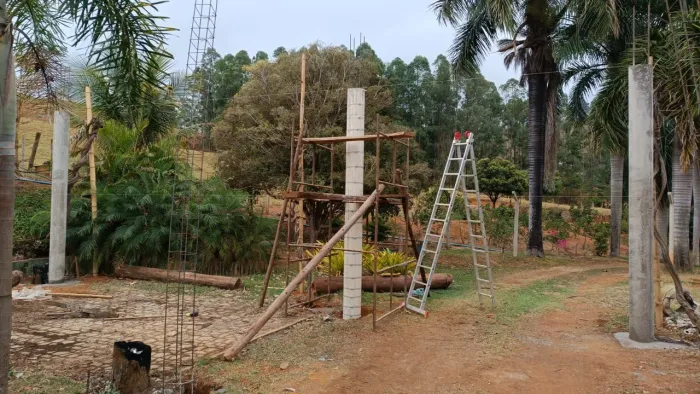 Fôrma redonda para coluna de concreto