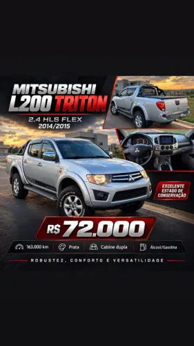 Mitsubishi L200 Triton HLS 2.4 Flex 16V CD Mec. 2015
