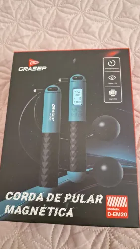 Corda eletronica de pular de academia, ginástica e saúde com visor marcador de pulos, 