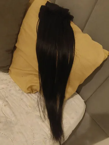 3 telas de cabelo humano 55 cm liso